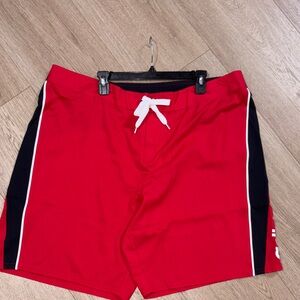 adidas Red and Black Men's Shorts